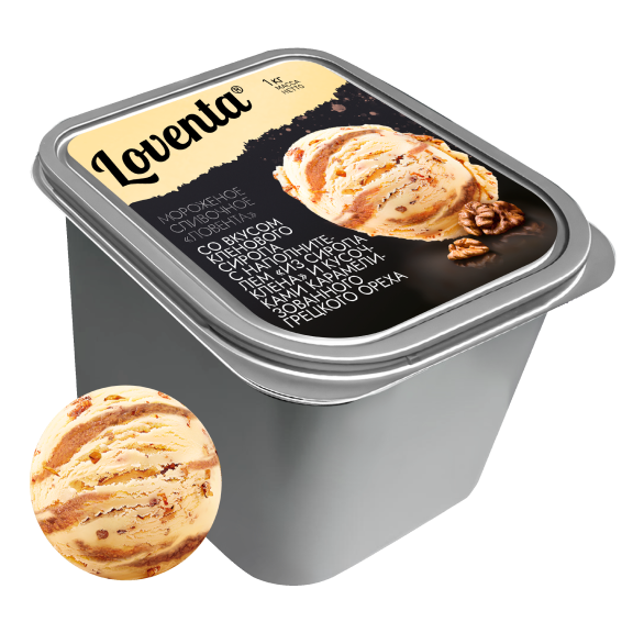 «LOVENTA» мороженое сливочное со вкусом кленового сиропа